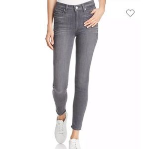 Paige Hoxton High Rise Ankle Skinny Jeans in Gray Peaks Size 27